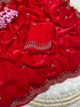 Handwork Space Silk Party Wear Saree