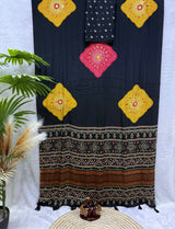 Japan Satin Saree with Real Mirror Work