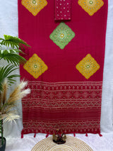 Japan Satin Saree with Real Mirror Work