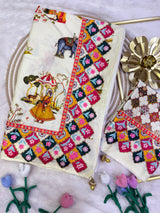 Natural Crepe Saree, Rajasthani Theme