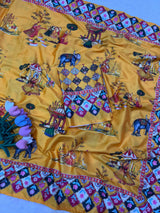 Natural Crepe Saree, Rajasthani Theme