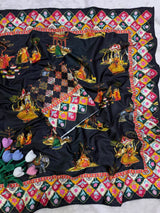 Natural Crepe Saree, Rajasthani Theme