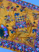 Natural Crepe Saree, Rajasthani Theme
