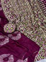 Ajrakh Mirror Work Saree