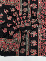 Ajrakh Mirror Saree with Mirror Patta