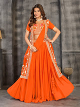 1 Minute Half Saree with Coat