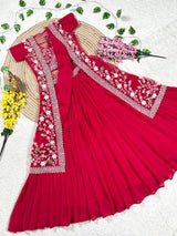 1 Minute Half Saree with Coat