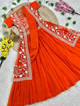 1 Minute Half Saree with Coat