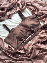 1 Minute Ready To Wear Saree - Premium Space Silk