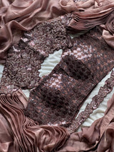 1 Minute Ready To Wear Saree - Premium Space Silk