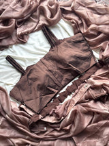 1 Minute Ready To Wear Saree - Premium Space Silk