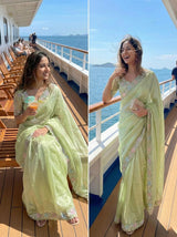 1 Minute Saree Ready To Wear - Space Silk