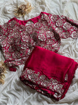 1 Minute Saree Ready To Wear - Space Silk