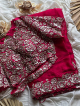 1 Minute Saree Ready To Wear - Space Silk
