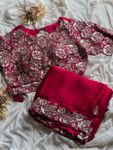 1 Minute Saree Ready To Wear - Space Silk