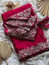 1 Minute Saree Ready To Wear - Space Silk