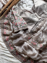 1 Minute Saree Ready To Wear - Space Silk