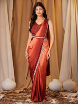 1 Minute Saree - Soft Pedding Chinon with Zardoshi Border