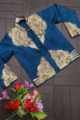 1 Minute Saree with Coat - Heavy Crep