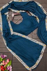 1 Minute Saree with Coat - Heavy Crep