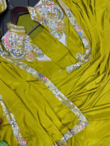 1 Minute Saree with Coat - Heavy Crep