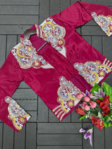 1 Minute Saree with Coat - Heavy Crep