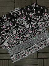 1 Minute Saree Ready To Wear with Full Coat - Heavy Rangoli