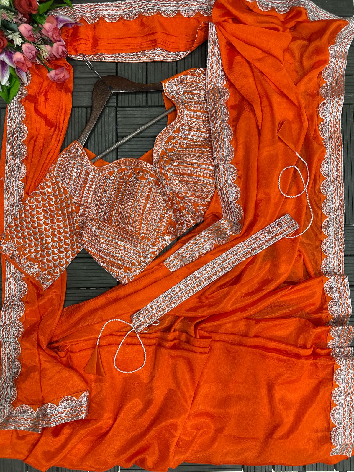 1 Min Saree - Heavy Chinon