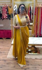 1 Min Saree - Heavy Chinon