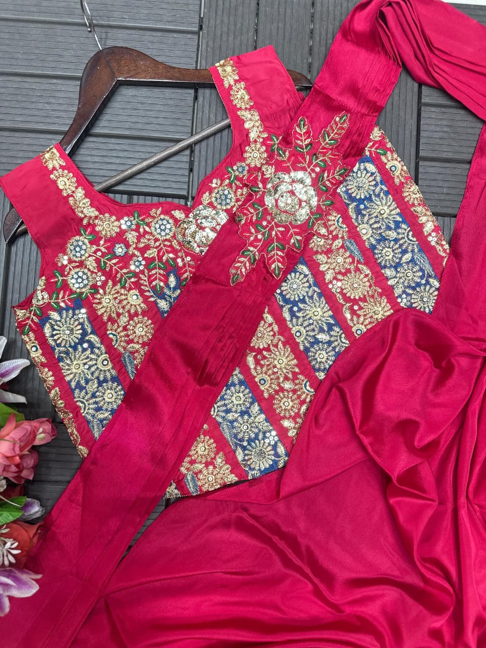 1 Minute Saree - Heavy Crep
