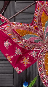 1 Minute Sarees - Heavy Chinon