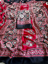 AJRAKH MIRROR saree