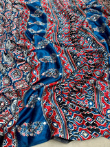 AJRAKH MIRROR saree