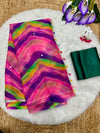 Multi colour tabi silk with real mirror