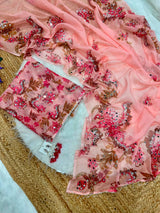 Tabby silk with digital theamwith real mirror work&nbsp;