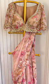 Tabby silk with digital theamwith real mirror work&nbsp;