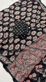 AJRAKH MIRROR sareeWith 3000 mirror all over saree