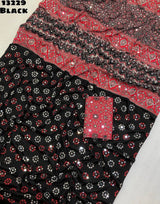 Crepe Silk with Ajrakh Mirror saree