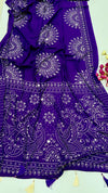 AJRAKH MIRROR saree with mirror all over
