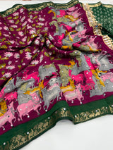 Mangalkari Viscose with 1500+real mirror work 1299/-