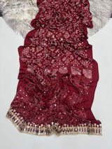 AJRAKH MIRROR saree with 2000+ mirror all over sareeWith running blouse