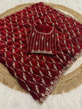 Premium space silk saree with beautiful hand work 1st Edition sarees