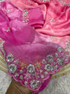 Space silk saree with handwork premium quality&nbsp;