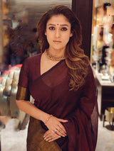 Mul cotton zari pallu