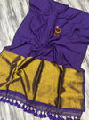 Mul cotton zari pallu