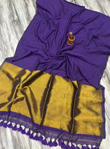 Mul cotton zari pallu
