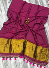 Mul cotton zari pallu