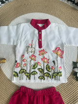 Kids Lotus dhoti kurta