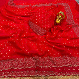 Space silk Jharkhan work saree