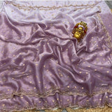 Space silk zari butii with handwork